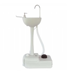 Porvaletti Portatif Lavabo, 17L (Beyaz - Açık Gri)