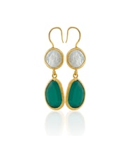 Kadir Jewellery 22 Ayar Altın Kaplama Kadın İnci Küpe -El İşçiliği Ve Hipoalerjenik Küpe