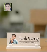 Kişiye Özel Veteriner Temalı Masaüstü Taş İsimlik
