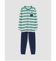 LCW Kids Ekru Bisiklet Yaka Erkek Çocuk Pijama Takımı