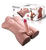 PTM Grayson -  Girişli 16 CM Titreşimli Yapay Penis Erkek Realistik Manken Yarım Vücut Dildo