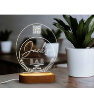 BK Gift Restoran & Cafe & Barlara Özel Led Lamba QR Kod Menü, Işıklı QR Menü, QR Kodlu Masa Dekoru, Işıklı Pleksi Biblo-4