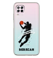 Huawei Basketbolcu Tasarımlı Şeffaf Telefon Kılıfı