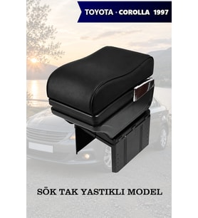 corolla 1997 kol dayama geniş model Siyah Lüks Yastıklı Deri