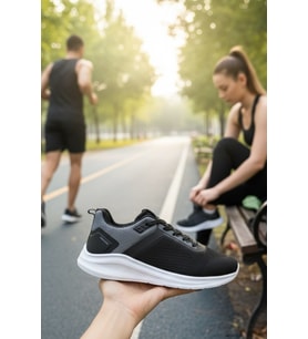 Enoch Erkek Spor Ayakkabı Çift Dokulu Sneaker Modern Tasarım Yürüyüş ve Koşu Modeli