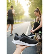 Enoch Erkek Spor Ayakkabı Çift Dokulu Sneaker Modern Tasarım Yürüyüş ve Koşu Modeli