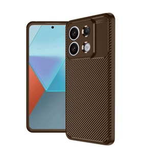 Xiaomi Redmi Note 13 Pro 4g Kılıf Auto Focus Karbon Kapak - Kahverengi