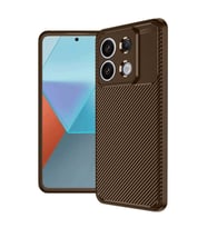 Xiaomi Redmi Note 13 Pro 4g Kılıf Auto Focus Karbon Kapak - Kahverengi