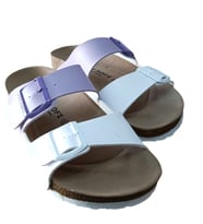 Fly Soft S902.060 Kadın İki Tokalı Comfort Terlik (Beyaz-Lila)
