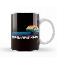 Vintage Spearfishing Speargun Retro Spearfisher Freediver Kupa Bardak Porselen