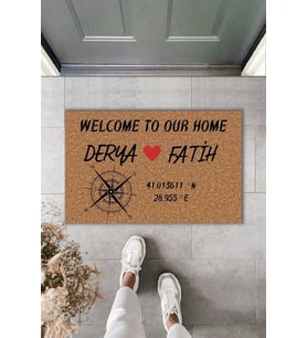 Kişiye Özel Tasarım Modern Dijital Baskı Paspas 70x45 Cm - Çok Amaçlı Kapı Önü Paspası