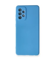 Samsung Galaxy A72 Kılıf Nano içi Kadife Silikon - Mavi