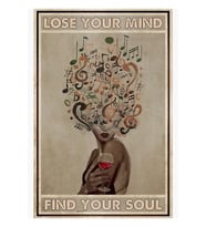 Zihnini Kaybet Ruhunu Bul Müzik Ve Şarap Sanat Ev Dekorasyonu Poster Tablo Ahşap Poster Dekoratif