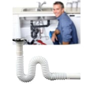 Körüklü Lavabo Sifonu Lavabo Gider Borusu 33x80 Cm 1410