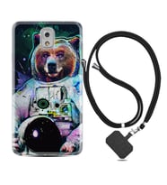 Samsung Note 3 4 5 8 9 20 Ultra 10 Lite Kılıf Boyun Askılı Silikon Astronot Panda 1755