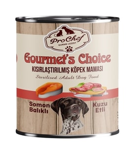 ProChef 24 Adet Gourmet's Choice Kısırlaştırılmış Köpek Maması  415 Gr Somon & Kuzu Etli Konserve Yaş Mama