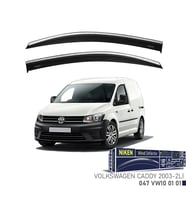 Vw Caddy Kromlu Cam Rüzgarlığı 2 li Niken 2003+ sonrası uyumlu (Siyah)