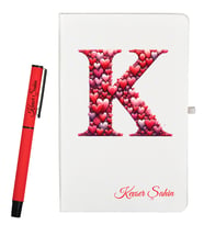 Kişiye Özel Sevgiliye Hediye Defter ve Kalem Hediye Seti