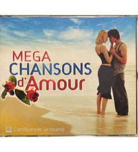 (Plak Değildir CD dir) CD Mega Chansons D'Amour 4 CD Box Set (Karışık)