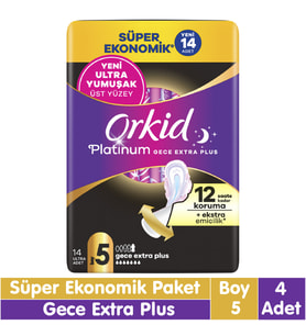 Orkid Platinum Gece Ekstra Plus Süper Ekonomik Paket 14x4 56 Adet