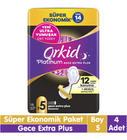 Orkid Platinum Gece Ekstra Plus Süper Ekonomik Paket 14x4 56 Adet