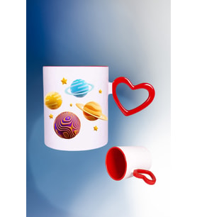 Renkli Galaxy Baskılı Kupa Bardak Çay Kahve Fincanı