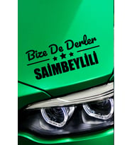 Adana Saimbeyli Siyah Araç Sticker  Adana Bize De Derler  Saimbeylili 40x15 cm Oto Sticker
