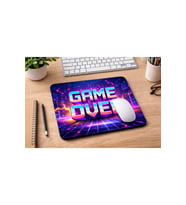Game Over Yazılı Gaming Mousepad 21x17,5 cm – Kaymaz Tabanlı Oyuncu Mouse Pad – Neon Tasarım
