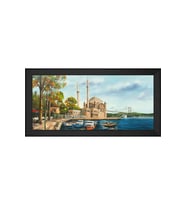 Ortaköy Camii Motifli Kanvas Tablo 50 x 70 cm Siyah Çerçeve