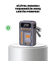 Taşınabilir Kablosuz Hava Pompası – 150 Psi Güçlü Basınç 6000Mah Şarjlı