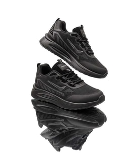 Kadın Siyah Trenj Bağcıklı Ortopedi Sneaker Ayakkabı