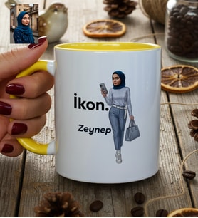 Kişiye Özel Karikatürlü İkon Kupa Bardak Doğum Günü Hediyesi