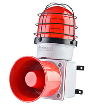 SNT-E12513-D E125 Serisi Endüstriyel Işıklı İkaz Sireni 12-30V/DC