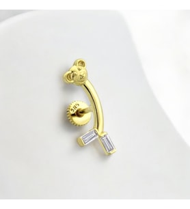 Glorria Altın Çubuk Helix Piercing