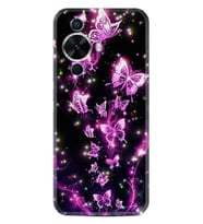 Huawei Nova 12S Kılıf Boutique Baskılı Resimli Pembe Neon Kelebekler Pcode -100