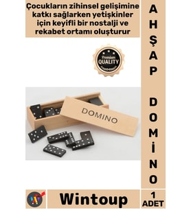 #Domino Klasik Strateji Zeka Geliştirici Eğitici Aile Boyu Şık Dayanıklı Ahşap Kutulu Domino Oyunu