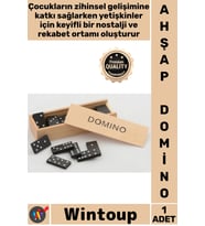 #Domino Klasik Strateji Zeka Geliştirici Eğitici Aile Boyu Şık Dayanıklı Ahşap Kutulu Domino Oyunu