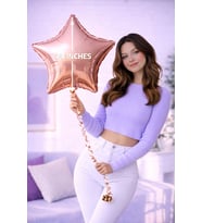 24 İnç Rose Gold Yıldız Balon – Şık Parti ve Kutlama Dekoru
