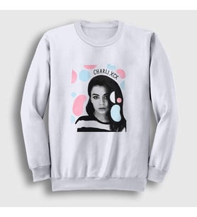 Presmono Unisex Beyaz Spots Charli Xcx Sweatshirt 482271tt