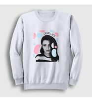 Presmono Unisex Beyaz Spots Charli Xcx Sweatshirt 482271tt