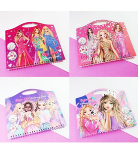 Pop Girl Çantalı Boyama Kitabı Spiralli Eğitici Çocuk Boyama Bloğu (1 Adet)
