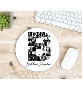 Kişiye Özel Atatürk Resimleri ile Bezenmiş B harfli isimli baskılı mousepad