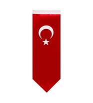 Kılıç Türk Masa Bayrağı (Direksiz) 8,5x25 cm - 10 adet (Kırmızı)