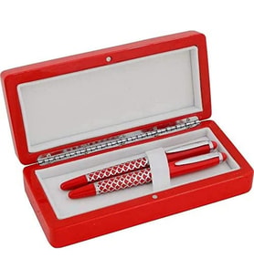 Steelpen Duke Serisi M01 Words Kırmızı Dolma Kalem+Roller Kalem