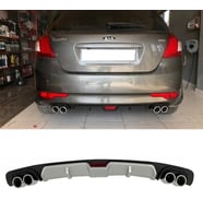 Kia Ceed Gri Difüzör 4 Krom Egzoz Görünümlü Difizör Arka Ek Body Kit 2008 - 2012