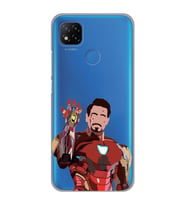 Redmi 9C / Redmi 10A Uyumlu Iron Man Desenli Şeffaf Telefon Kılıfı