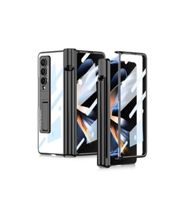 Samsung Galaxy Z Fold 4 Uyumlu Kılıf Zore Kıpta Standlı Kalem Bölmeli Kapak
