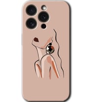 iPhone 15 Pro Uyumlu Kılıf HD Desen Baskılı Arka Kapak - Çizim Silüet