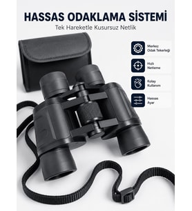 HD Optik Mercekli 20x Dürbün Net Görüş Ergonomik Kauçuk Gövde Aksesuar Setli