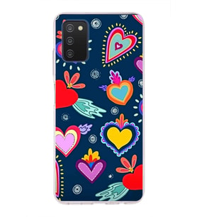 PrintiFy Samsung Galaxy A03S ile Uyumlu 1mm Slim Fit Retro Renkler 3 Baskılı Şeffaf  Kılıf